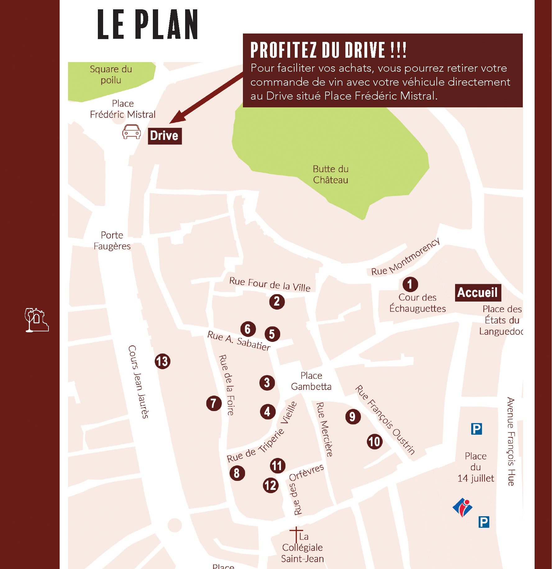 plan des cours In Vino Pézenas
